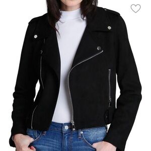 VIGOSS black suede moto jacket. Size small. Excellent condition! Worn twice
